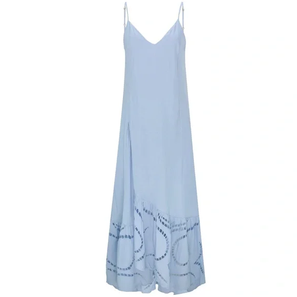 Vix Elma Flounce Hem Maxi Cover- Up Dress
Light Blue - Picture 4 of 12